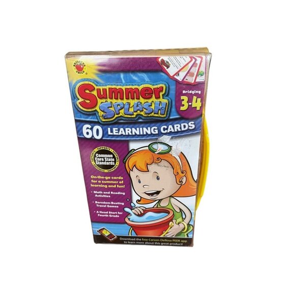 Carson-Dellosa Summer Splash 60 Learning Cards Bridging 3-4 - Picture 6 of 10